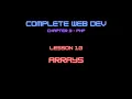 Web Dev 3 - 10 Arrays