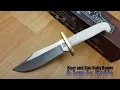 BEAR SON BABY WHITE BONE HANDLE STAINLESS FIXED BOWIE KNIFE W SHEATH WSB0012