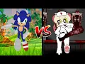Lorna (Terrible Mouse) vs Sonic the Hedgehog (short fight) (Stick Nodes Battle Animation)