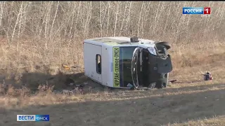 Полная маршрутка с пассажирами улетела в кювет под Омском — что известно на этот час