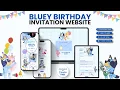 Bluey Birt ay Website Invitation Website with Music and RSVP Interactive Canva Invite