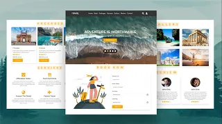 Create A Responsive Tour Travel Agency Website Design Using HTML CSS JAVASCRIPT Step By Step