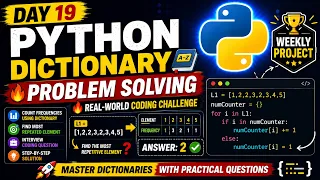 Day 19 Python Dictionary Problem Solving Find Most Repeated Element Using Dictionary
