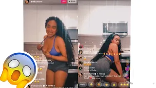 b simone nip slips on instagram live