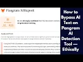 How to Bypass AI Text on Pangram AI Detection Tool Ethically