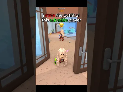 SHE COULDN'T BELIEVE THAT I STOLE HER ROBLOX OUTFIT in MM2... 🤣 #roblox #mm2 #funny #gaming