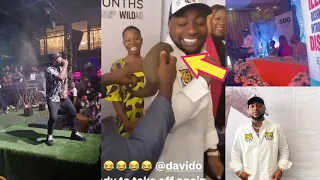 davido scared of wild animal with comedian emmanuella as davido almost run after his speech