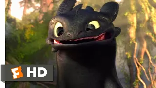 how to train your dragon making friends with a dragon scene fandango family