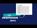 Learn CSS dropdown menus Beginners Step by Step