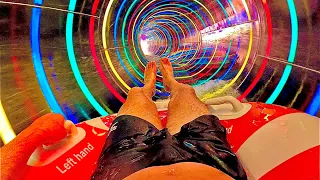 Full Speed Black Hole Water Coaster Ride at Wave Island Waterpark