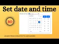 System date time picker in html A complete Guide