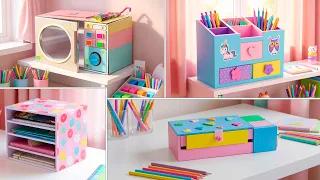 4 Easy DIY Cardboard Desk Organizers – Make These Cute Ideas Right Now!