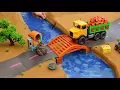 Download Lagu DIY Mini Truck Builds Brick \u0026 Metal Railing Bridge | Fun Construction Science Project