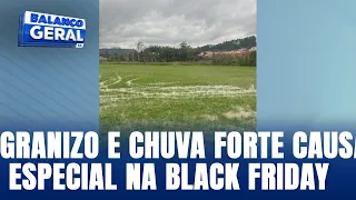 Granizo e chuva forte causam perdas em 76,9 hectares de lavouras