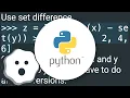 Python list subtraction operation