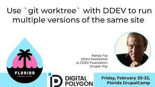 Use git worktree with DDEV to run multiple versions of the same site