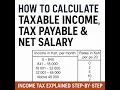 How to Calculate Taxable Income Tax Payable Net Salary Income Tax Explained Step-by-Step