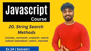 String Search Methods In Javascript Javascript Tutorial In Hindi