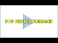 PHP nested foreach 2 Solutions