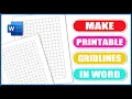 Make PRINTABLE gridlines in WORD Microsoft Word Tutorials