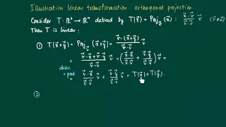 Math 2 4 8 Projection as linear transformation