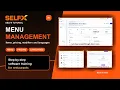 SELFX Menu Management Tutorial Categories Pricing Modifiers Languages