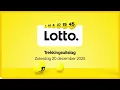 Lotto trekkingsuitslag 20 december 2025