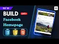 Day Facebook Homepage HTML CSS JS