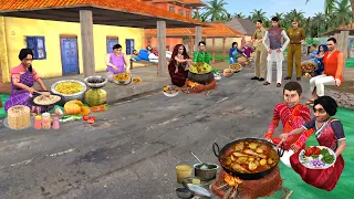 Villagers Cooking On Road Lalchi Sarpanch Power Cut Hindi Kahani Moral Stories Funny Comedy Video