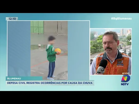 Defesa Civil de Blumenau registra ocorrências por causa da chuva