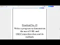 Advanced Java Programming Exp 14 to 15