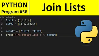 Python Program - Concatenate or Join Two Lists in Python