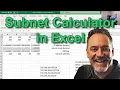 20 CCNA Ch11 - Create a Subnet Calculator in Excel
