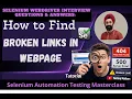 Selenium Interview Questions How to find Broken Links in Selenium WebDriver