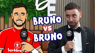 BRUNO vs BRUNO😂 Cartoon Fernandes grills his real-life self!