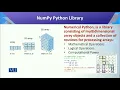Python NumPy Python Library Introduction to Data Science CS442 - Topic071