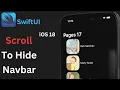 SwiftUI ScrollView Scroll To Hide NavigationBar - iOS 18