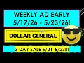 DOLLAR GENERAL WEEKLY AD EARLY 26 - 26 3 DAY SALE