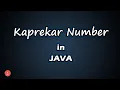Kaprekar Number in JAVA BluejCode