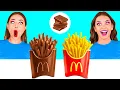 Download Lagu Desafio Comida Real vs Comida De Chocolate | Batalha de Cozinha com Comida BaRaDa Challenge