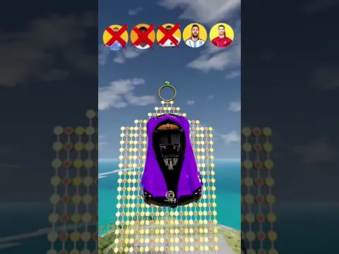 Ronaldo ‼️ Messi ‼️ Haaland ‼️ Vinicius ‼️ Lollipop Jump Challenge 👌⚽#beamngdrive #simulator