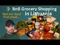 Grocery Shopping in Vilnius Lithuania E75 6 Meals Koldunai Night