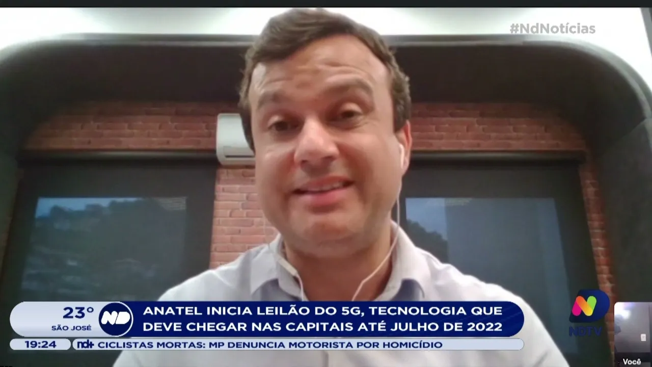 Anatel inicia leilão do 5G, tecnologia que deve chegar nas capitais até Julho de 2022