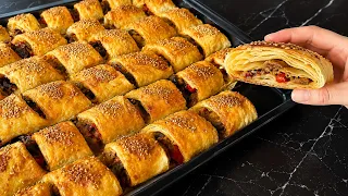PATLICAN olunca Hep YAPARIM! SADECE 4 YUFKAYLA SİRKELİ UNLU ÇITIR ÇITIR NEFİS KOLAY PATLICANLI BÖREK