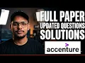 Accenture Updated Syllabus Cognitive Technical Coding Assessment Full Paper Solution