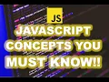 5 JavaScript concepts every developer MUST KNOW