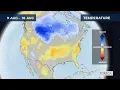 Monthly temperature forecast for the USA 2026
