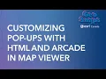 Customizing pop-ups with HTML and Arcade in Map Viewer