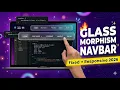 How to Make Glassmorphism Navbar Fixed Header Blur Effect Tutorial
