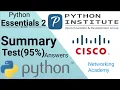 Python Essentials - 2 Summary Test 100 Answers Netacad Cisco PE2